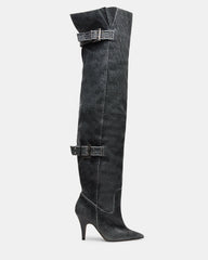 BADDIE BLACK DISTRESSED
