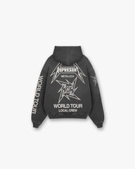 Represent X Metallica Local Crew Zip Hoodie - Stained Black