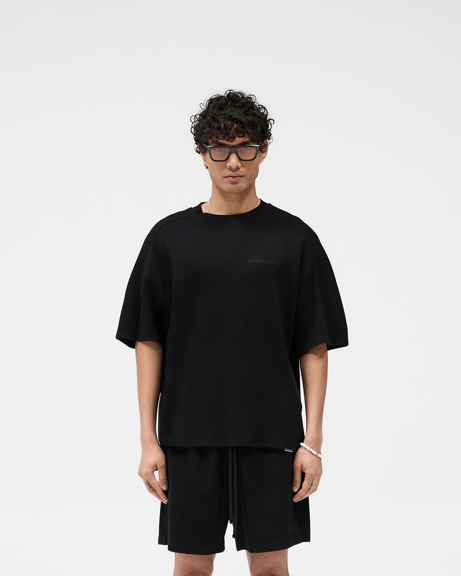 Waffle T-Shirt - Jet Black