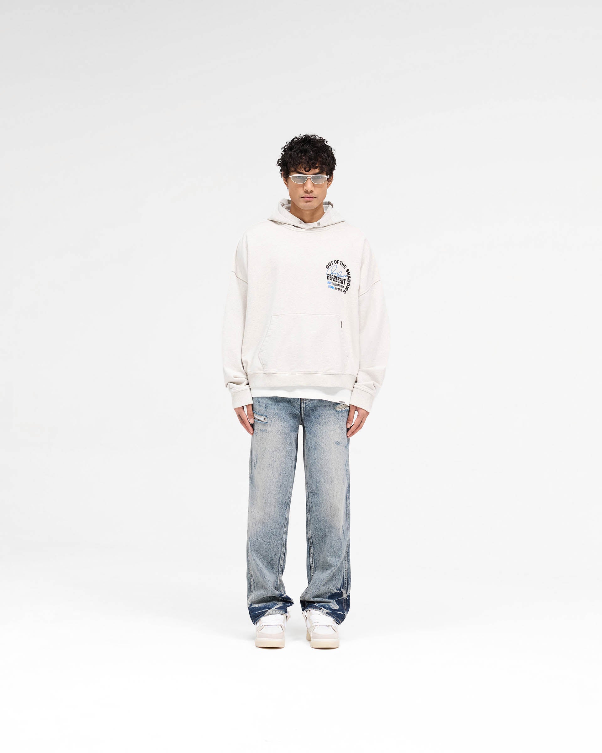 Out Of The Shadows Hoodie - Cream Marl