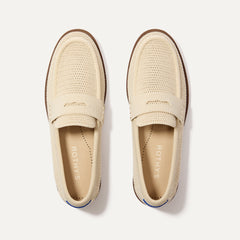 The Penny Loafer - Conch Raffia-Knit