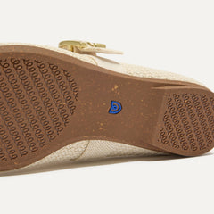 The Max Buckle Mary Jane - Cream Woven