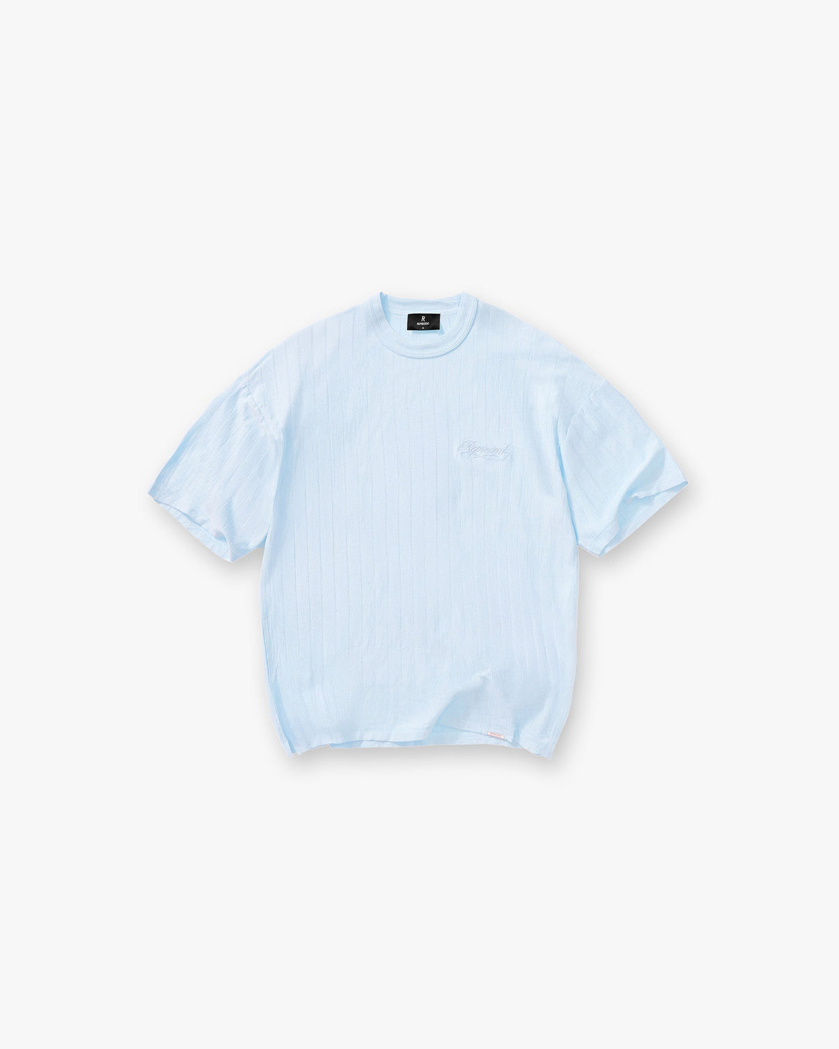 Slub Script T-Shirt - Ice Blue