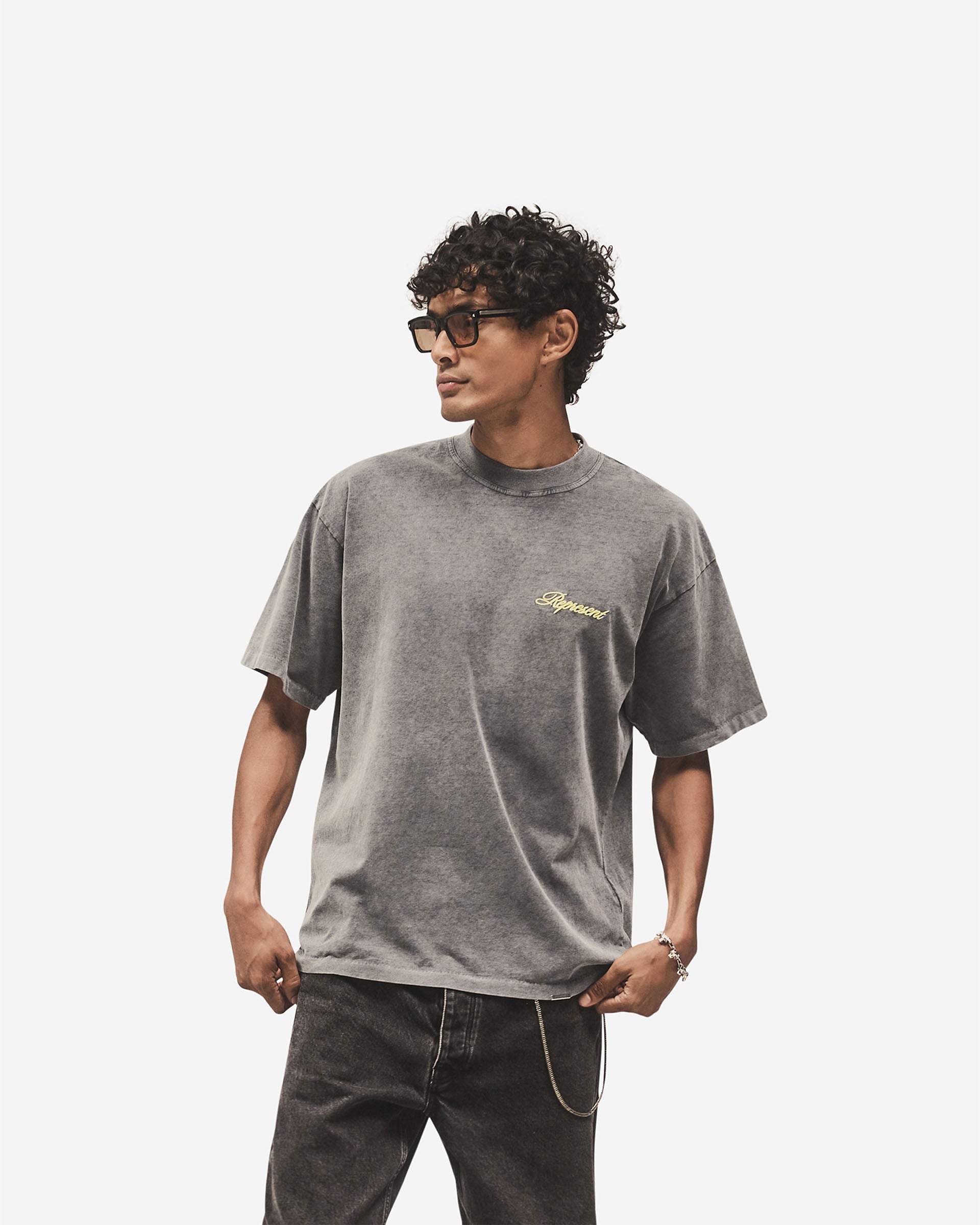 Script Logo T-Shirt - Vintage Grey