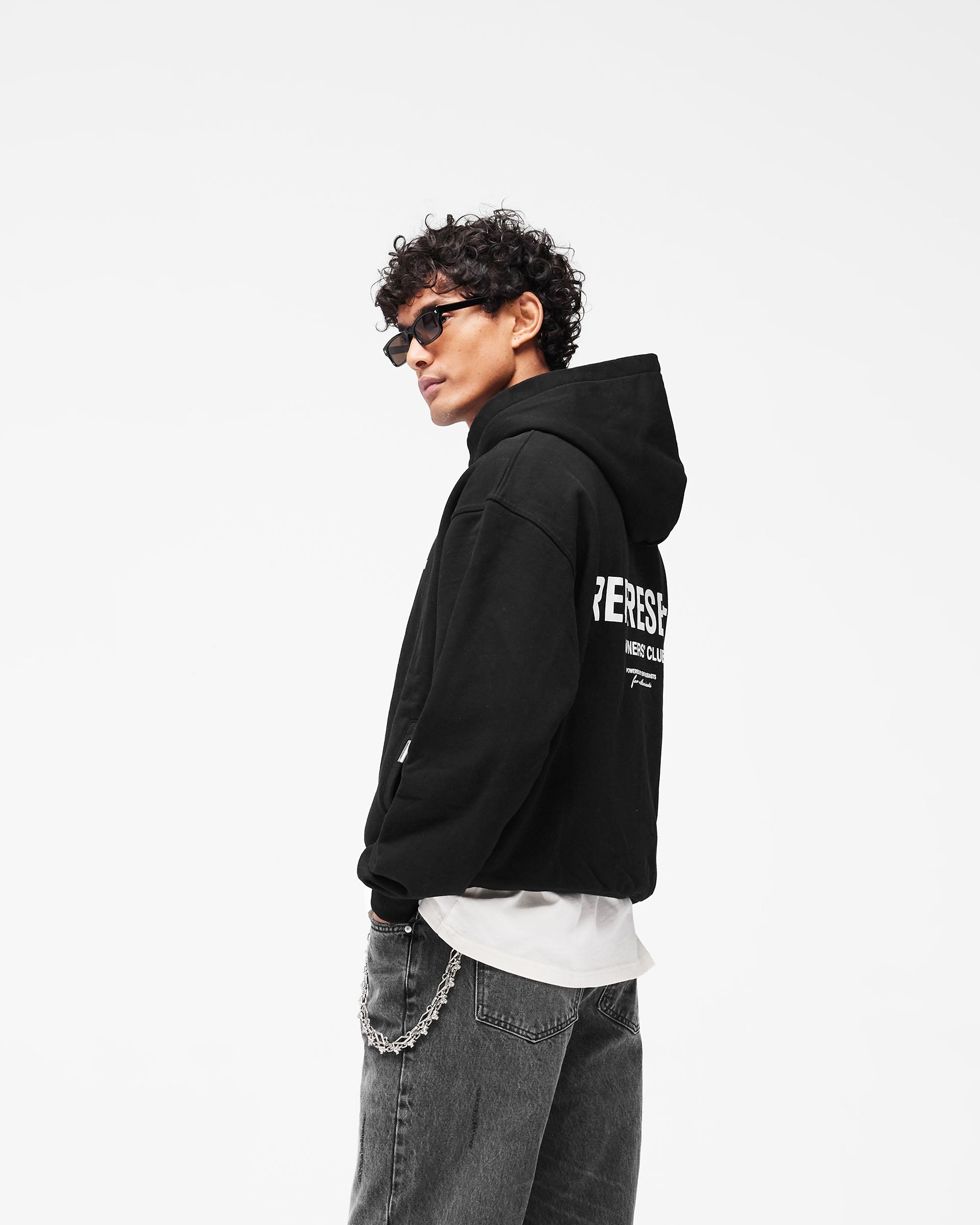 Represent Owners Club Zip Hoodie - Black