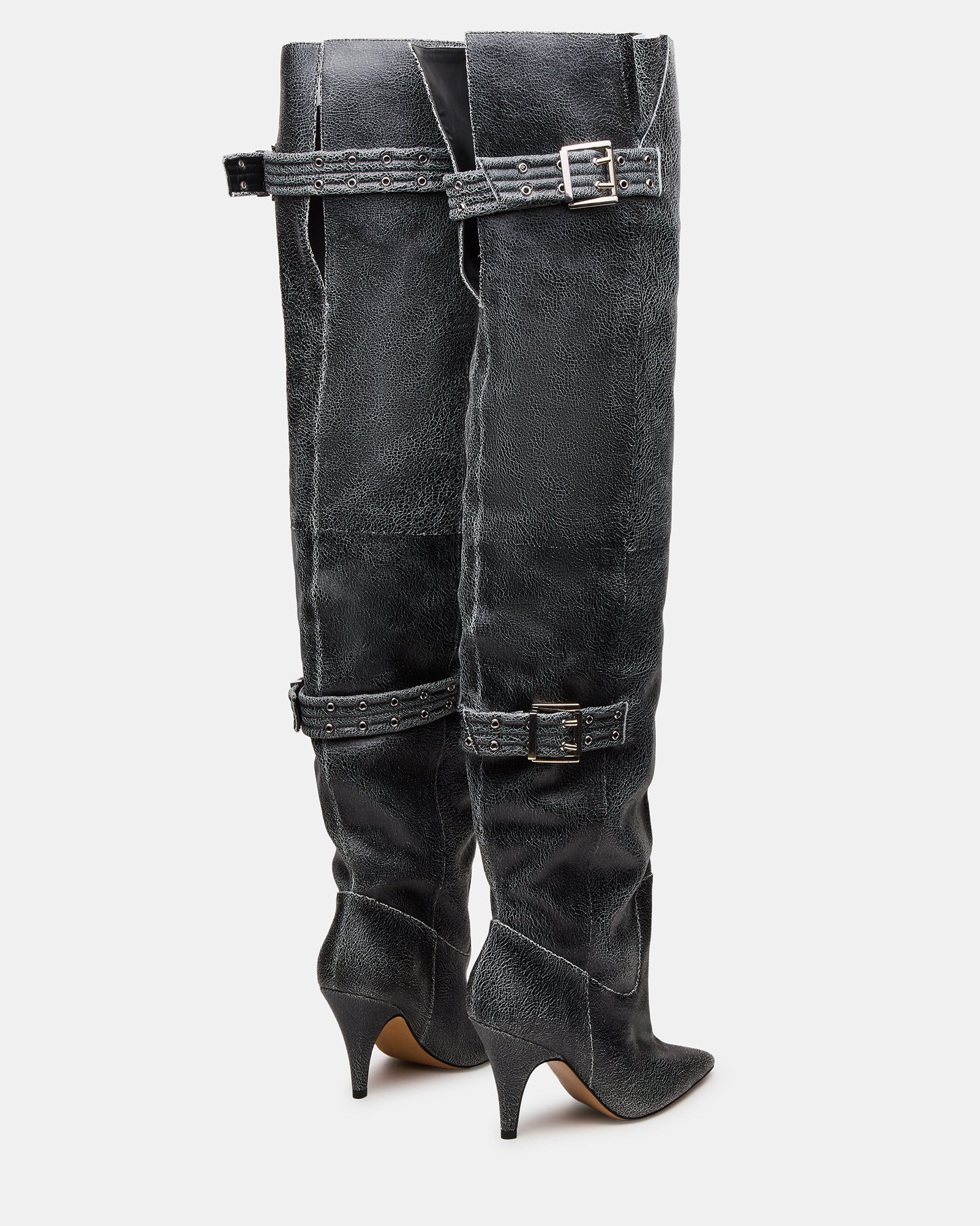 BADDIE BLACK DISTRESSED