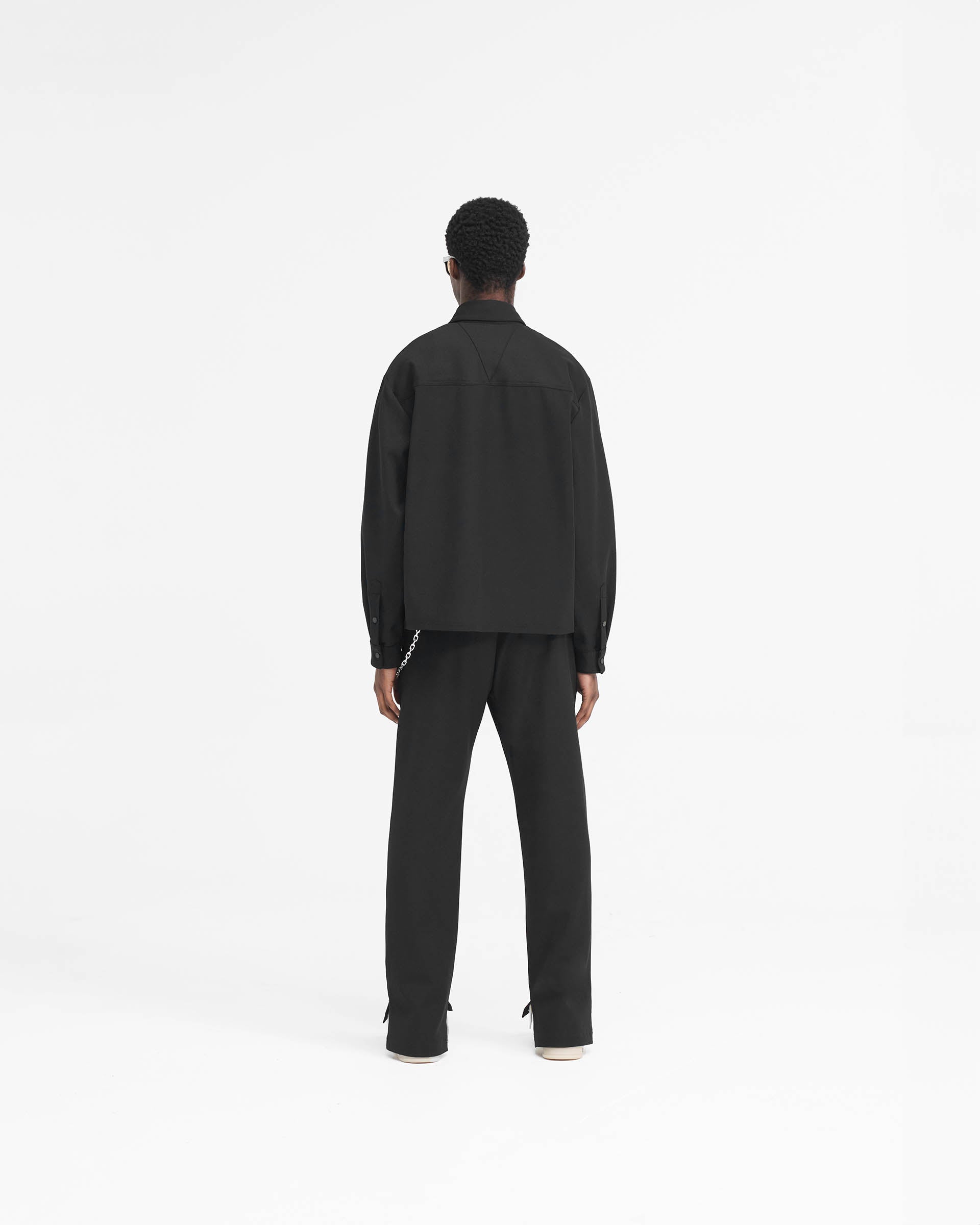 Stepped Hem Pant - Black