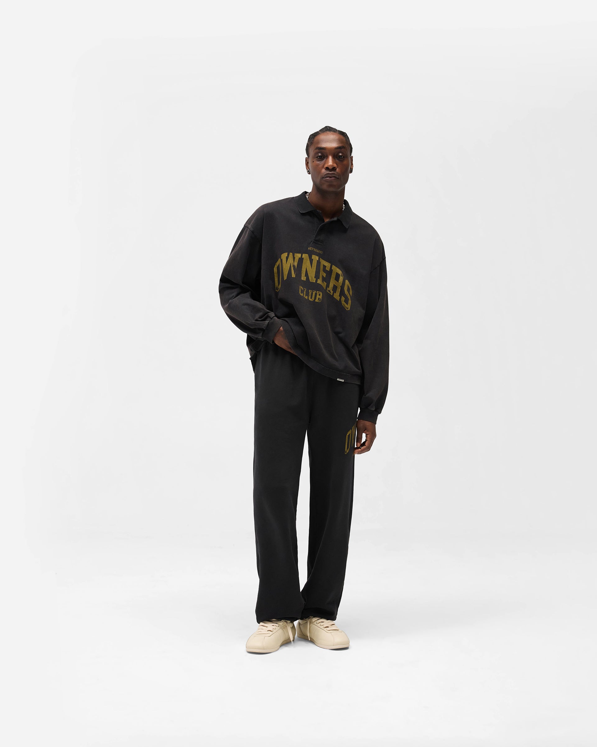 Represent Owners Club Rugby Polo - Faded Black