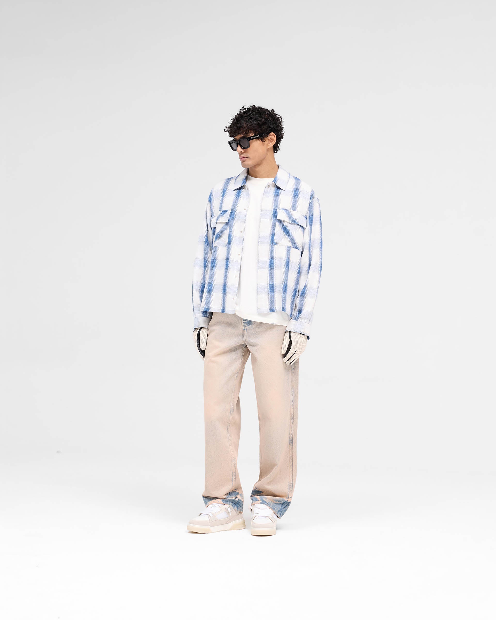 Season Flannel Shirt - Mid Blue