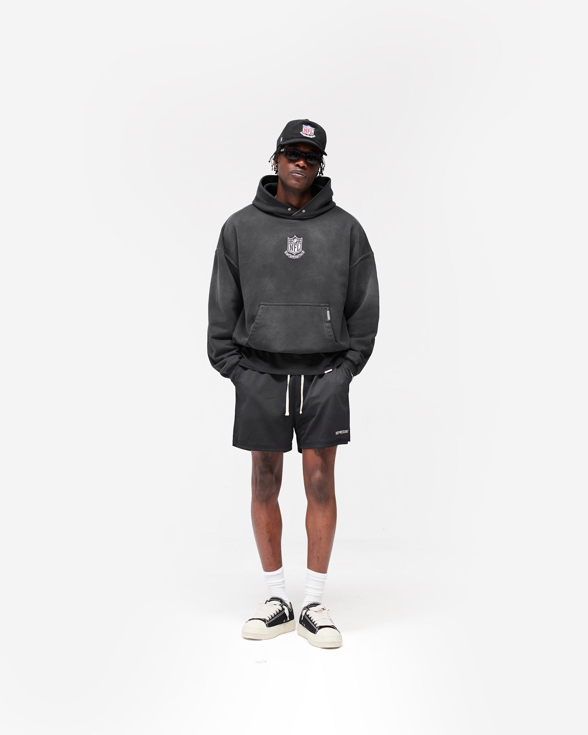 NFL Shield x Represent Hoodie - Stained Black